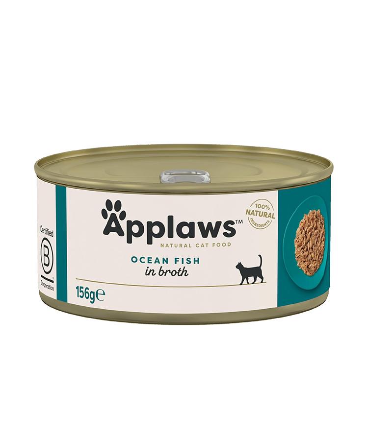 APPLAWS OCEAN FISH IN BROTH WET CAT FOOD (156G-NA)