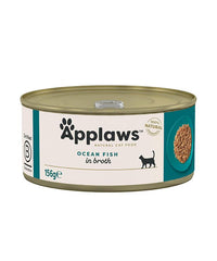 APPLAWS OCEAN FISH IN BROTH WET CAT FOOD (156G-NA)