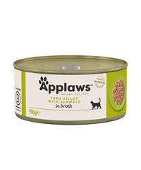 Thumbnail for Applaws Tuna Fillet with Seaweed in Broth Wet Cat Food Tin - 156G