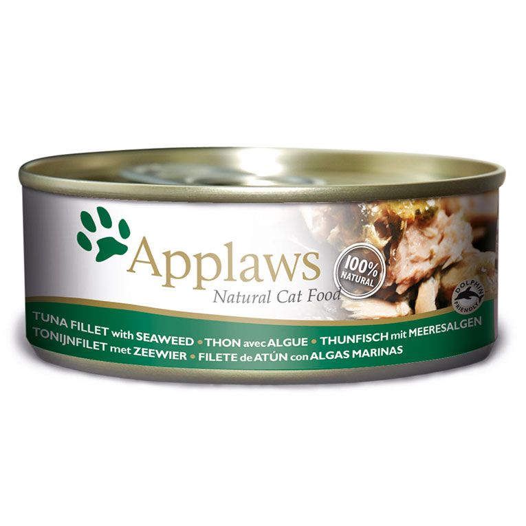 Applaws Tuna Fillet with Seaweed in Broth Wet Cat Food Tin - 70g