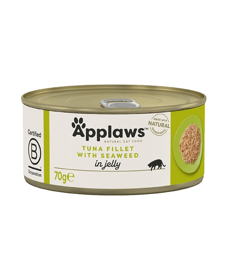 Applaws Tuna Fillet with Seaweed in Broth Wet Cat Food Tin - 70g