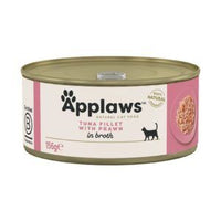 Applaws Tuna Fillet with Prawn in Broth Wet Cat Food 156g Tin - 70g
