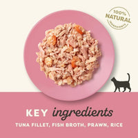 Applaws Tuna Fillet with Prawn in Broth Wet Cat Food 156g Tin - 70g