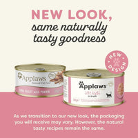 Applaws Tuna Fillet with Prawn in Broth Wet Cat Food 156g Tin - 70g