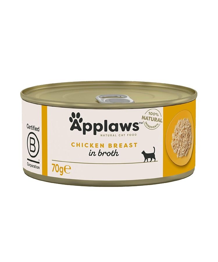 Applaws Chicken Breast in Broth Wet Cat Food Tin - 70g