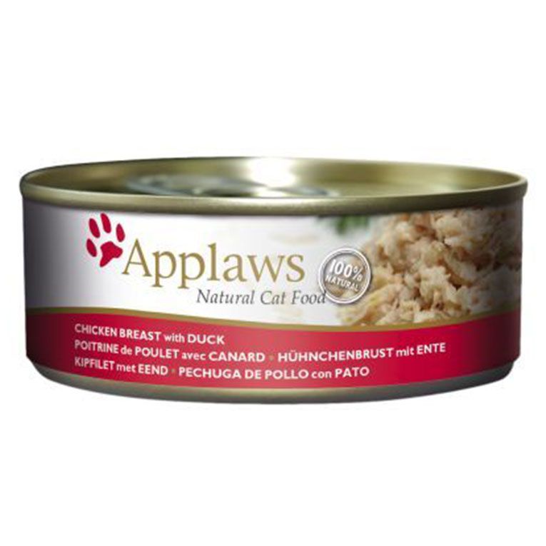 Applaws Chicken with Duck Adult Wet Cat Food 156g Tin - 156G