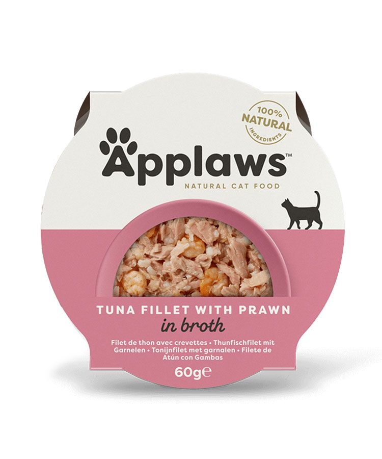 Applaws Tuna with Prawn Adult Wet Cat Food 60g Pot - 60G