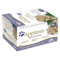 Thumbnail for Applaws Chicken Selection in Broth Adult Wet Cat Food 8 x 60g Pot - 60G