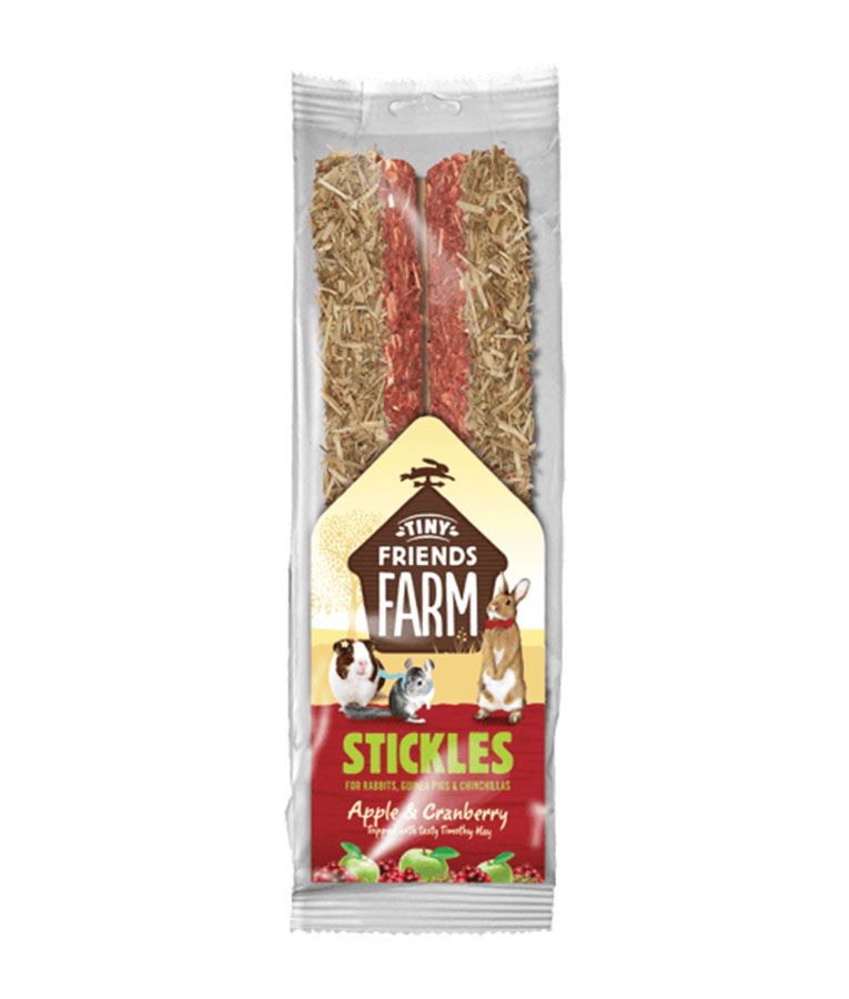 Tiny Friends Farm Stickles Apple & Cranberry Small Animal Treats -