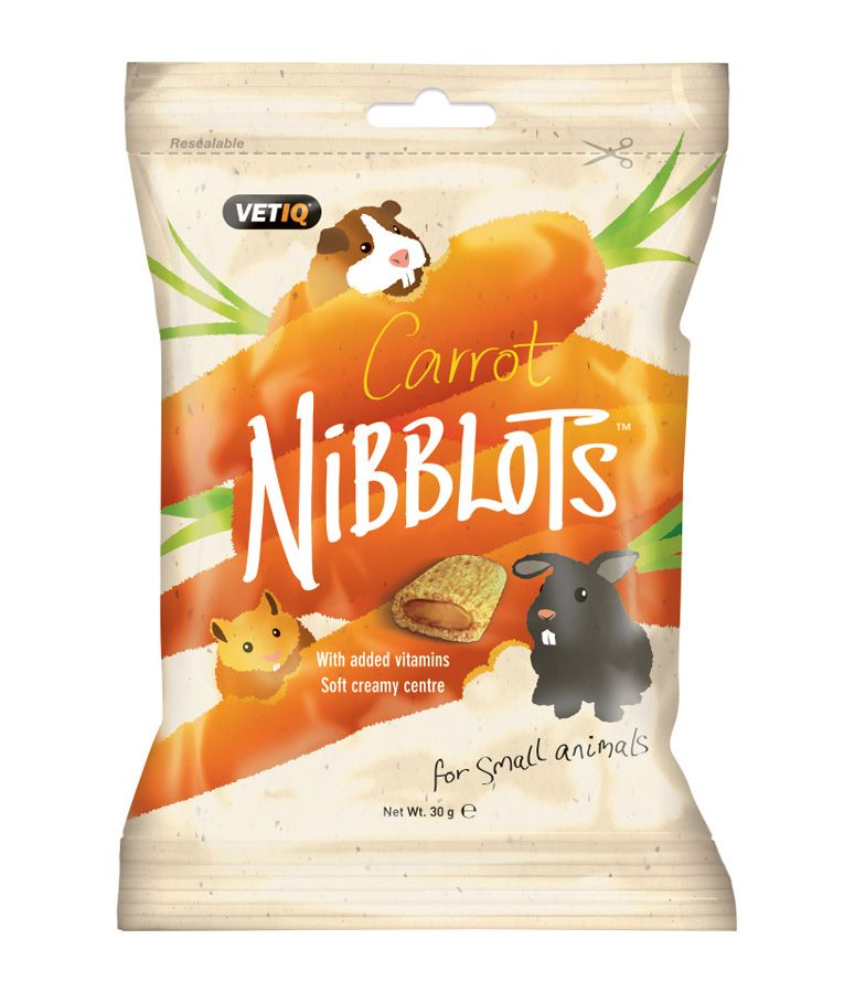 VetiQ Nibblots Carrot Small Animal Treats 30g -
