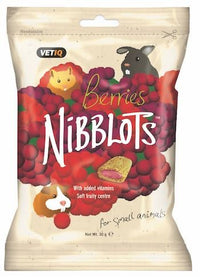 VetiQ Nibblots Berries Small Animal Treats 30g - 30g