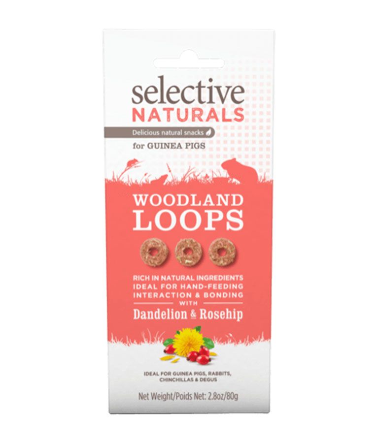 Supreme Selective Naturals Woodland Loops Guinea Pig Treat 80g - 80G