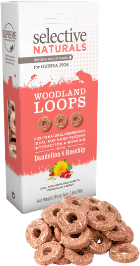 Supreme Selective Naturals Woodland Loops Guinea Pig Treat 80g - 80G