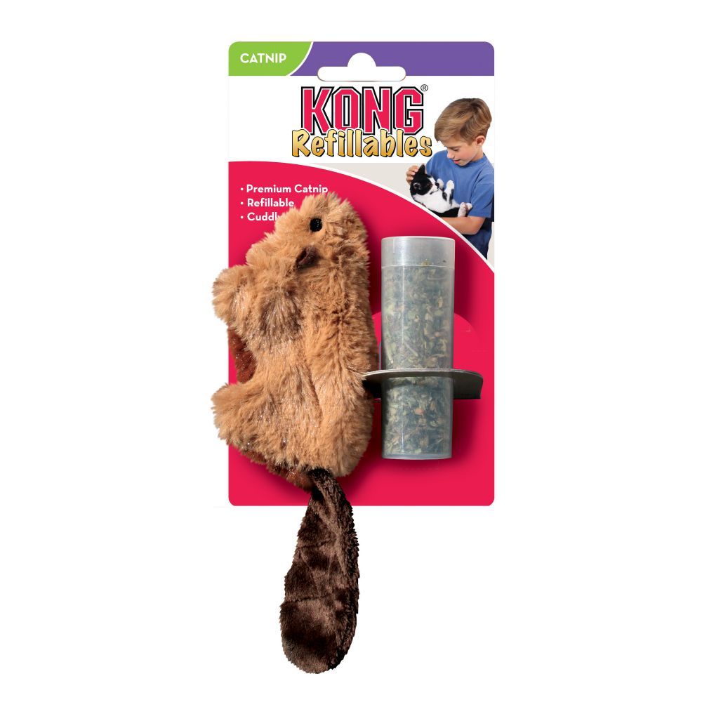 Kong Refillables Catnip Beaver Cat Toy -