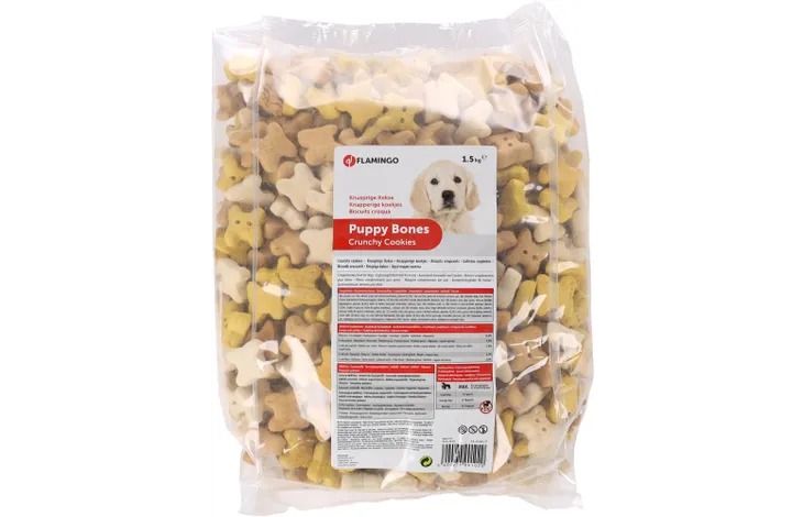 Flamingo Puppy Bones Crunchy Cookies Dog Treats - 1.5kg