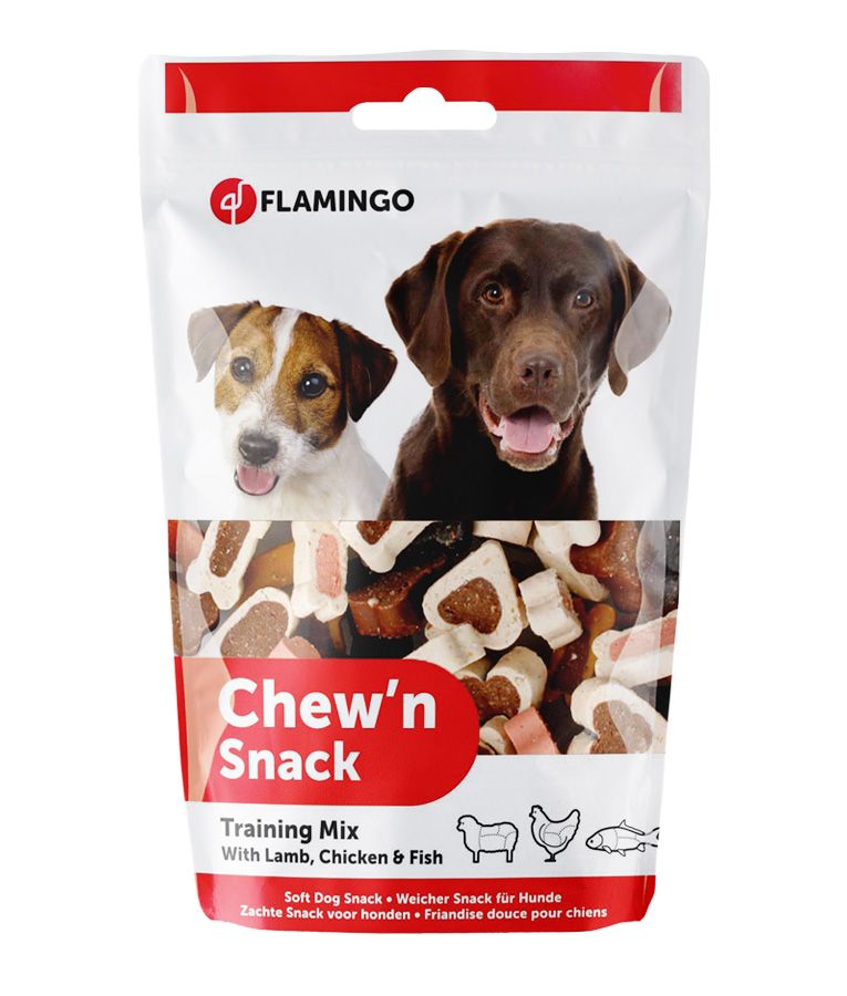 Flamingo Chew'n Snack Soft Training Mix Dog Treats 150g - 150g