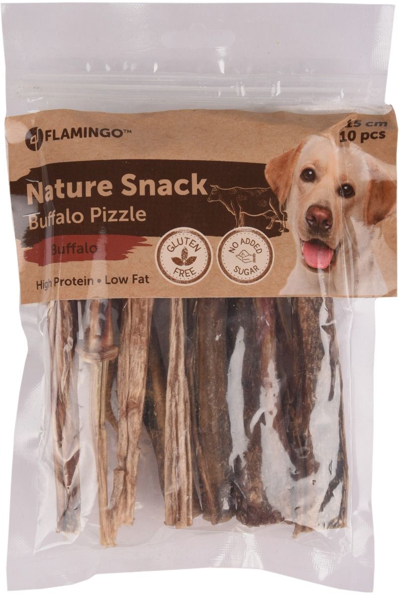 Flamingo Nature Snack Buffalo Pizzle Dog Treats - 15CM