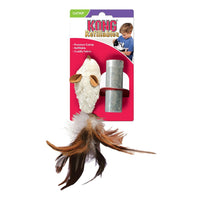 Thumbnail for Kong Refillables Catnip Feather Mouse Cat Toy -