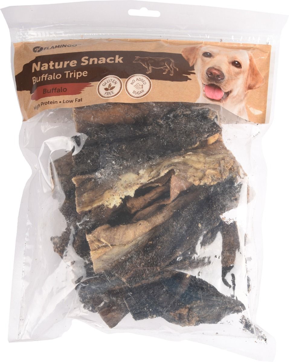 Flamingo Nature Snack Buffalo Tripe Dog Treats 500g - 500G