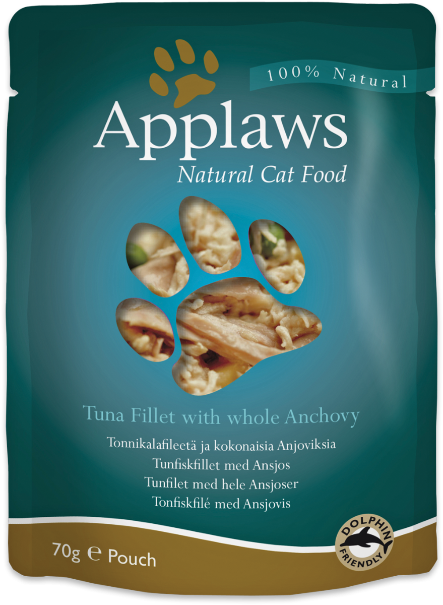 Applaws Tuna with Anchovy & Seaweed in Broth Wet Cat Food 70g Pouch - 70G