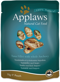 Thumbnail for Applaws Tuna with Anchovy & Seaweed in Broth Wet Cat Food 70g Pouch - 70G