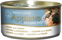Thumbnail for Applaws Sardine with Shrimp in Jelly Adult Wet Cat Food 70g Tin - 70G