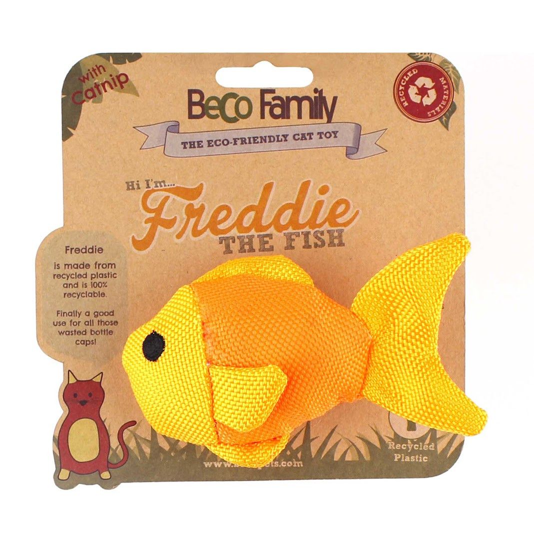 Beco Family Freddie the Fish with Catnip Cat Toy -