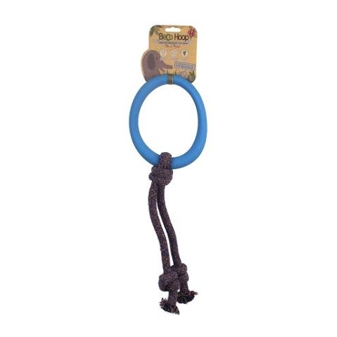 Beco Pets Hoop on a Rope Dog Toy - Blue Small