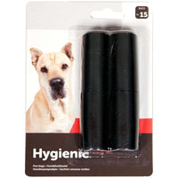 Thumbnail for Flamingo Hygienic Dog Poop Bags Refill 4 x 15 Bags - Black