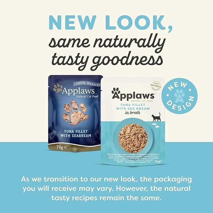 Applaws Tuna & Sea Bream Adult Wet Cat Food 70g Pouch - 70g