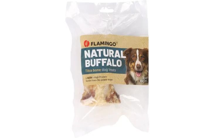Flamingo Natural Buffalo Tibia Bone Dog Treats 1pc - 120g