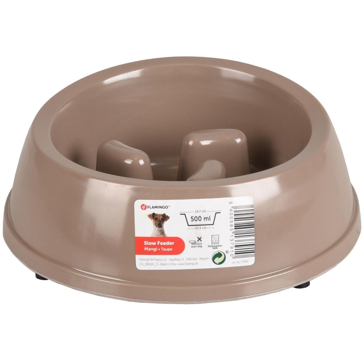 Flamingo Mangi Dog Slow Feeder - 500ml