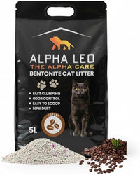 Alpha Leo Premium Bentonite Clumping Cat Litter - 5L Coffee scent