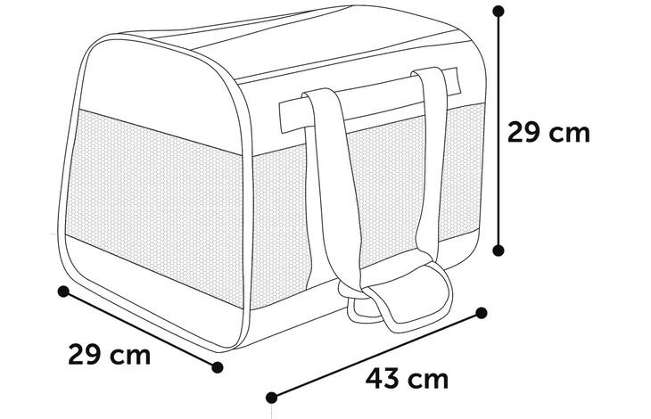 Flamingo Hakon Dog Carrying Bag Black - Black