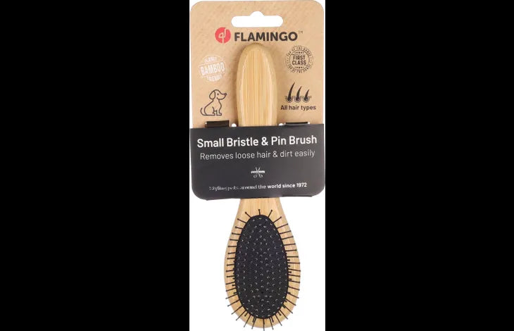 Flamingo Bristle & Pin Babu Dog Brush - Small