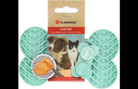 Thumbnail for Flamingo Yummy Silicone Bone Lick Pad - Mint Green Small