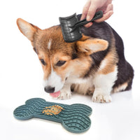 Flamingo Yummy Silicone Bone Lick Pad - Petrol SMALL