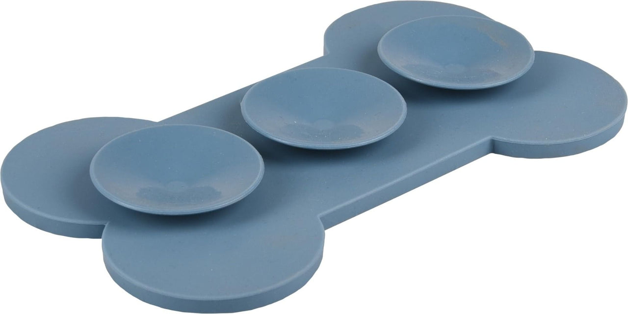 Flamingo Yummy Silicone Bone Lick Pad - Petrol SMALL