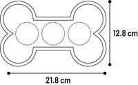 Flamingo Yummy Silicone Bone Lick Pad - Petrol SMALL