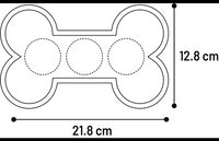 Thumbnail for Flamingo Yummy Silicone Bone Lick Pad - Petrol Medium