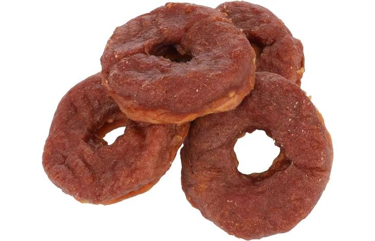 Flamingo Hapki Duck Donut Dog Treats 4pcs 95g - 95g
