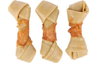 Flamingo Chicken Knotted Bone Dog Treats 10cm - 120g
