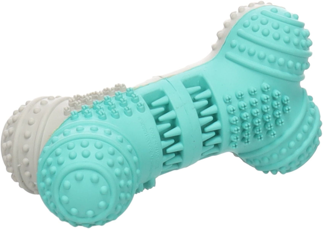 Flamingo Growi Dumbbell Light Dental Rubber Dog Toy Grey/Green