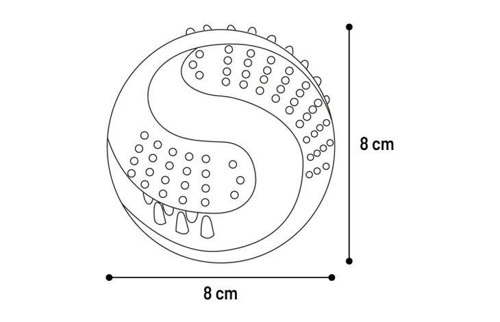 Flamingo Growi Dental Ball Rubber Dog Toy White/Green 8cm - 8cm