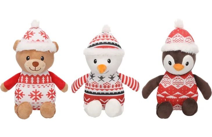 Flamingo Swetta Squeaky Christmas Dog Toy -