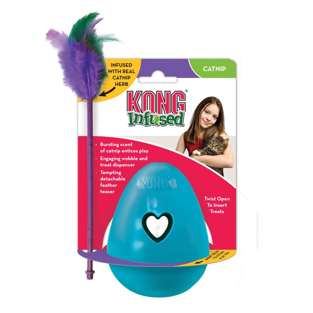 Kong Infused Tippin Treat Fun Play Cat Toy -