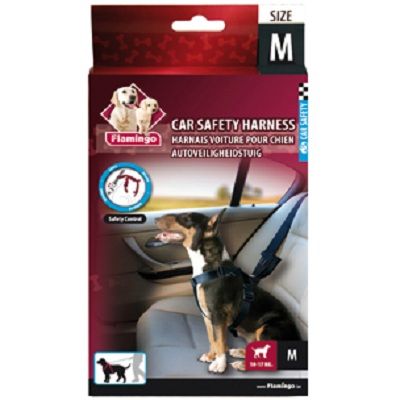 Flamingo Car Safety Dog Harness - Large