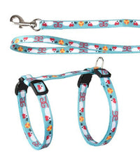 Thumbnail for Flamingo Arwen Mouse Print Cat Harness & Leash 20-35cm 10mm -