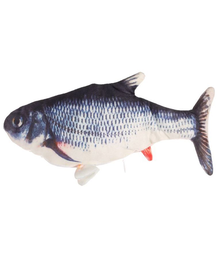 Flamingo Flounder Moving Fish Electronic Cat Toy 29cm - Grey