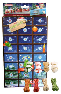 Thumbnail for Flamingo Holiday Calendar 8 Varieties Dog Treats - OS